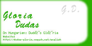 gloria dudas business card